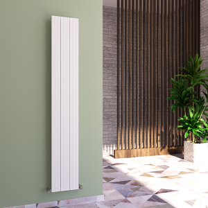 Carisa Monza Single Panel Textured White Aluminum Radiator 1800 x 280mm