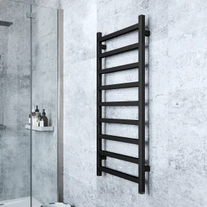 Terma Simple One H1080 x W500mm Heban Black Electric Only Towel Rail