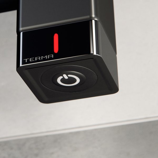 Terma Simple One H1440 x W500mm Heban Black Electric Only Towel Rail - Image 2