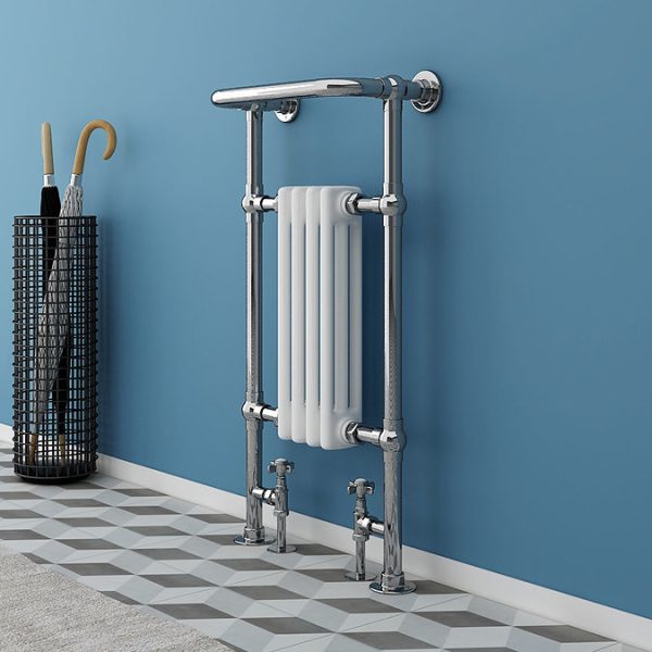 Mayfair Traditional Chrome Heated Towel Rail H965mm x W495mm - Image 3