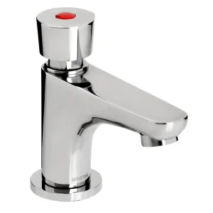 Bristan   Single Pillar Soft Touch Timed Flow Basin Tap with Flow Regulator
