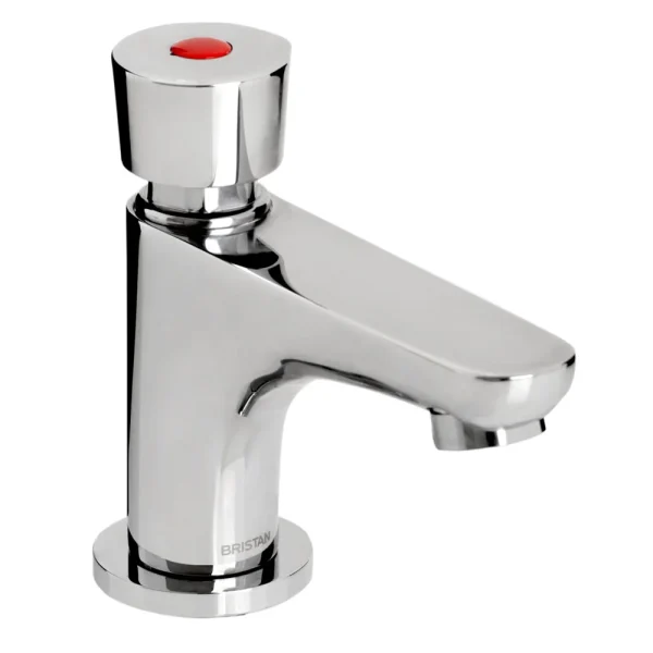 Bristan   Single Pillar Soft Touch Timed Flow Basin Tap with Flow Regulator