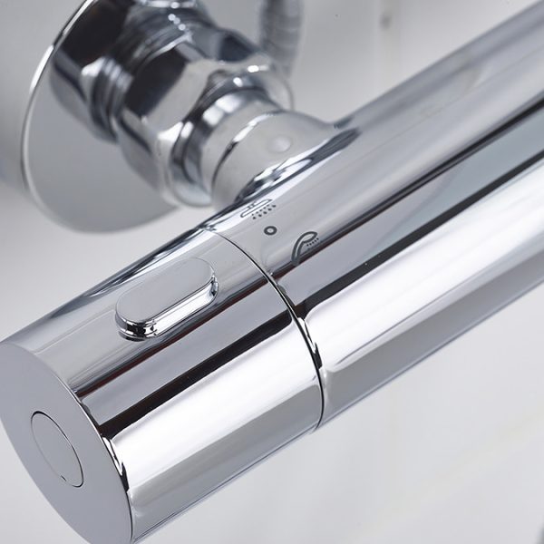 Bristan Zing2 Thermostatic Bar Shower Valve and Rigid Riser Kit   Chrome - Image 7